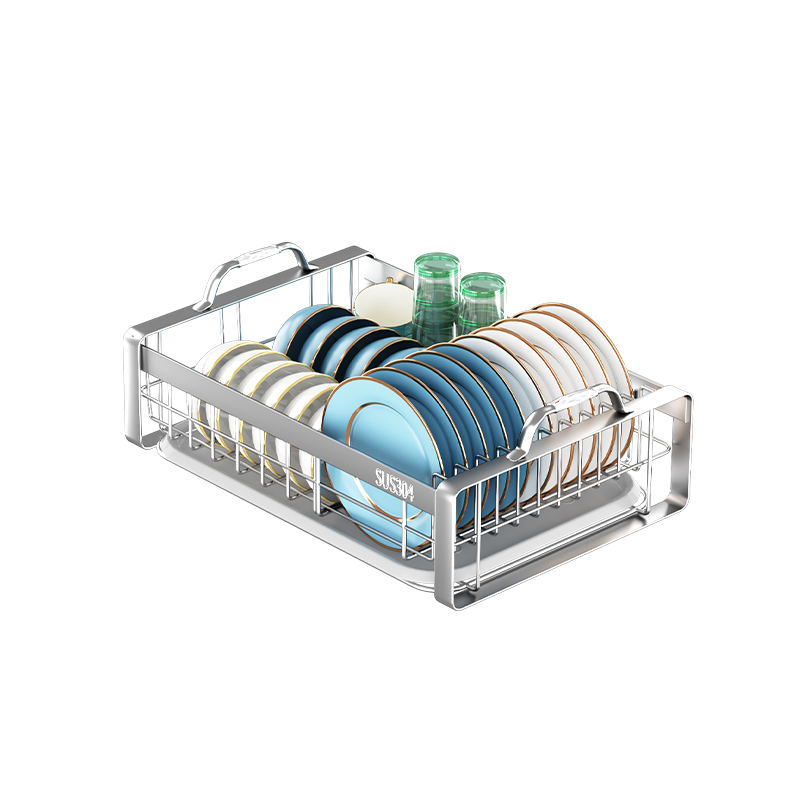 304不锈钢碗碟架厨房收纳置物架放碗盘筷子家用多功能台面沥水架