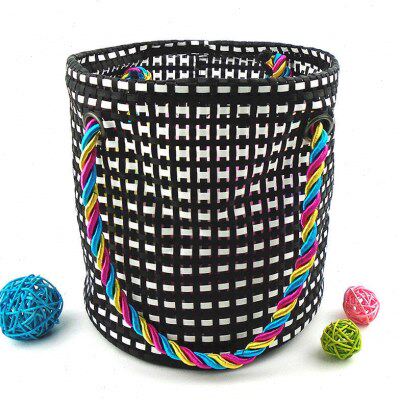 编织圆桶式洗澡篮洗漱包洗澡包浴兜浴筐浴袋手提折叠户外旅游健身