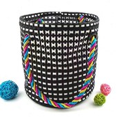 编织圆桶式 洗澡篮洗漱包洗澡包浴兜浴筐浴袋手提折叠户外旅游健身