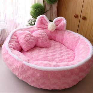 可爱兔耳朵狗窝全可拆洗宠物窝猫窝公主床沙发窝泰迪贵宾棉窝Z1