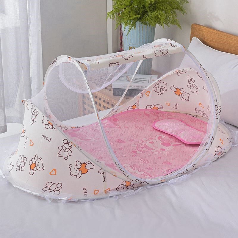 宝宝蒙古包婴儿蚊帐罩1a儿童床上0新生防蚊防40免安装可折叠小孩