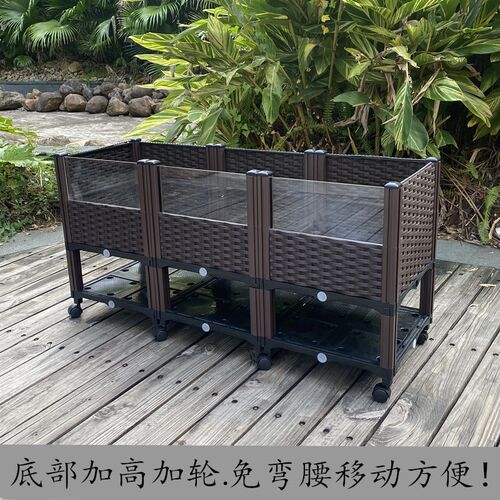 黄缘龟箱 底部加高 架高 加轮子 移动S方便 立体免弯腰