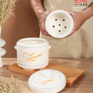 厚底炖锅煲汤盅闽南溢汤专用炖盅大号溢鸭汤滴汤陶瓷隔水炖盅内胆