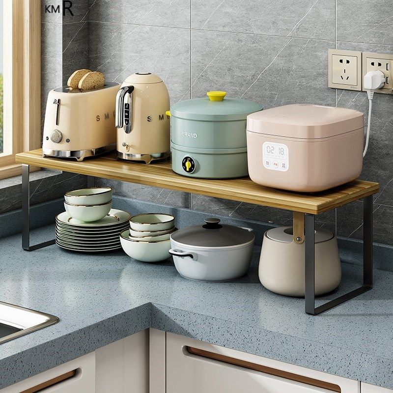 厨房桌面置物架台面分层收纳隔板架子橱柜内碗碟调味料收纳小架子,厨房/烹饪用具,厨房置物架/置物柜/角架,淘宝优惠券,粉丝福利购,淘宝优惠卷