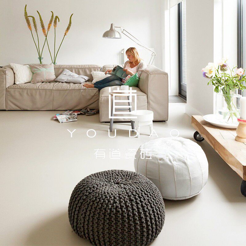 有道微水泥素色砖奶咖色米白色侘寂风瓷砖客厅卧室地砖卫生间墙砖