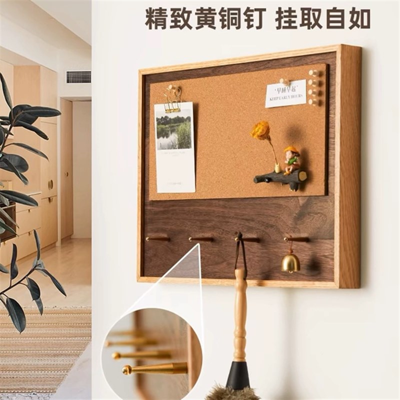 电表箱装饰遮挡箱软木板照片墙留言板配电箱装饰画实木可定制图片