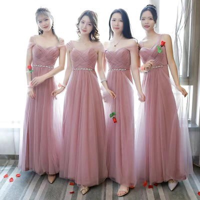 灰色伴娘服2025仙气夏季新款质显瘦姐妹裙长款平时可穿毕业新款