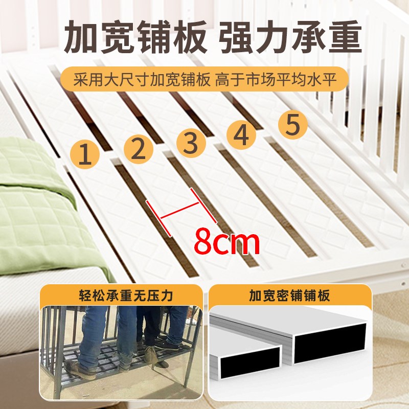 铁艺儿童床女孩带护栏定制钢架男孩小床单人床边床加宽婴儿拼接床