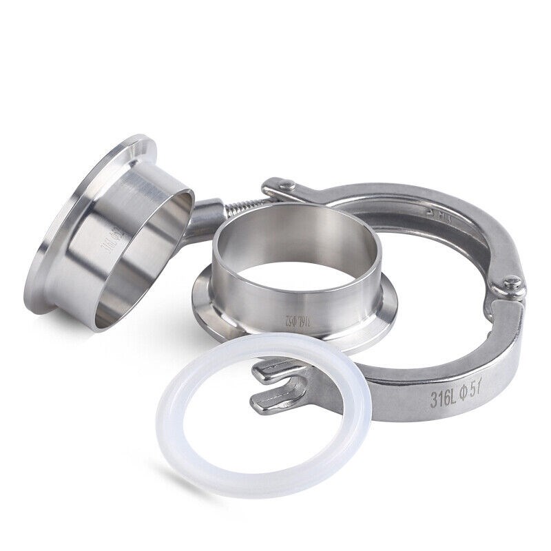 316不锈钢卡箍接头套装卫生级精铸接头卡盘端头卡扣管卡31619卡