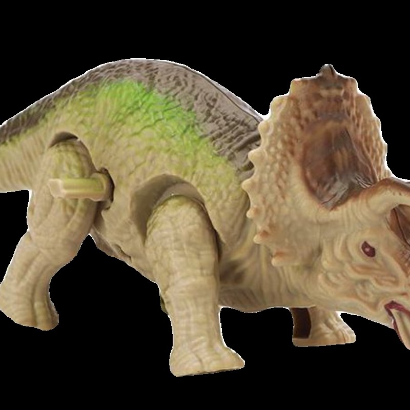 儿童发条恐龙玩具可动行走恐龙套装礼盒宝宝玩具三角龙恐龙模型