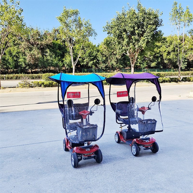 新款新款老人代步车遮阳棚小三轮小四轮电动车遮阳棚家用电动车防