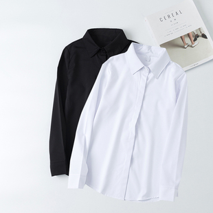 女长袖 200斤正装 职业装 衬衣叠穿秋冬打底衫 工作服 s大码 胖mm白衬衫