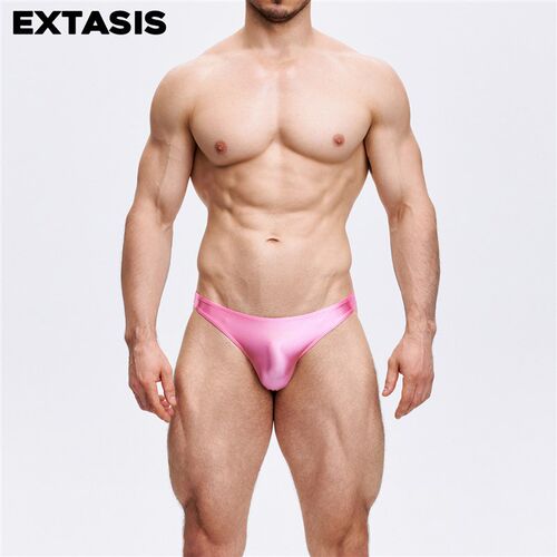 EXTASIS缎面Silky1.0光泽L感LOGO男士三角内裤