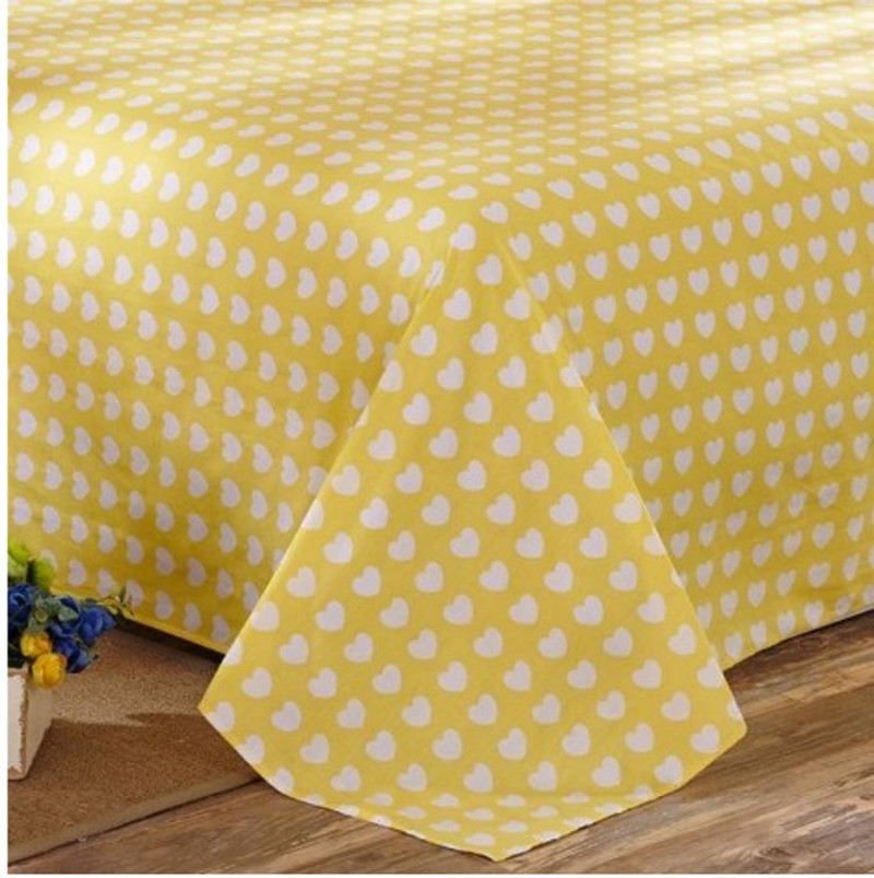 纯棉全棉斜纹印花床上用品 床单学生宿舍单人一颗柠檬B款可订做