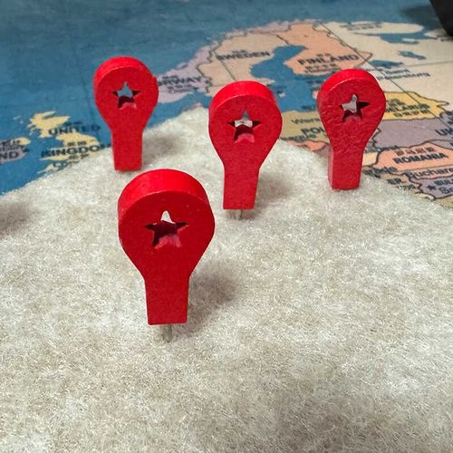 10装枚红色坐标点图钉毛毡板地图定位针装饰软木板可用旅游标新款