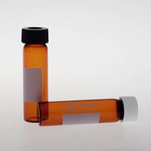 CNW 棕色螺纹口进样瓶EPA样品瓶带书写实心有孔拧盖含隔垫 40ml