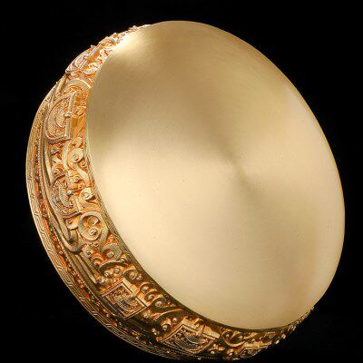 曼扎盘慧宝黄铜37堆修盘15cm密宗供佛具用品 曼茶罗基盘 曼达底盘