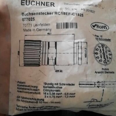 EUCHNER安士能RC18EF 074616原装电缆接头073290现货