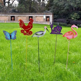 户外花园庭院布置幼儿园阳台装饰草坪创意花插铁艺景观摆件地插