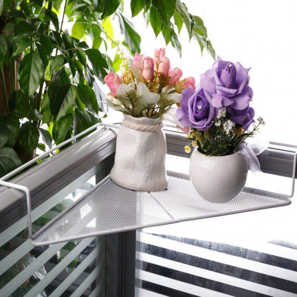 公室三角多层花架桌面工位隔板置物架阳台护栏悬挂式转角收陶琪,收纳整理,阳台置物架,淘宝优惠券,粉丝福利购,淘宝优惠卷