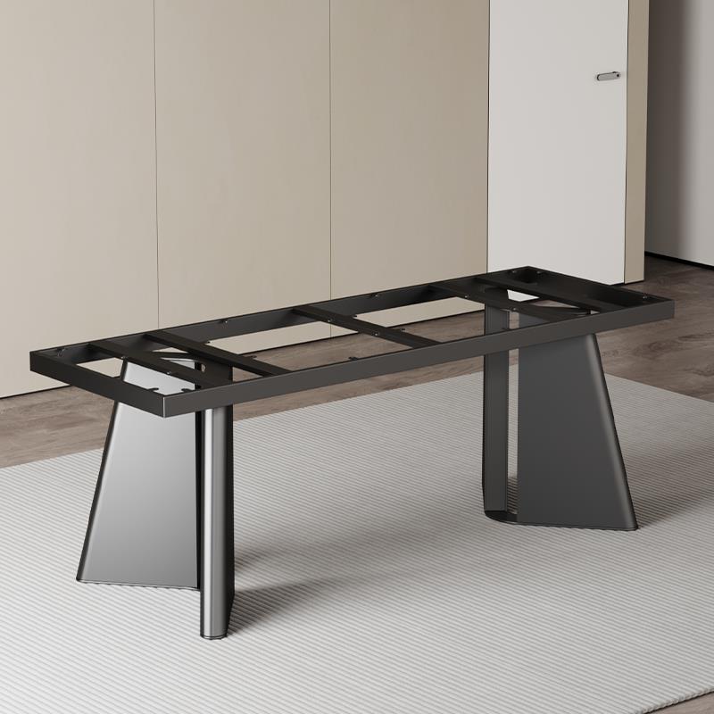 意式高端桌脚支架不锈钢餐桌腿大理石底座奢石茶桌架子岩板支撑脚