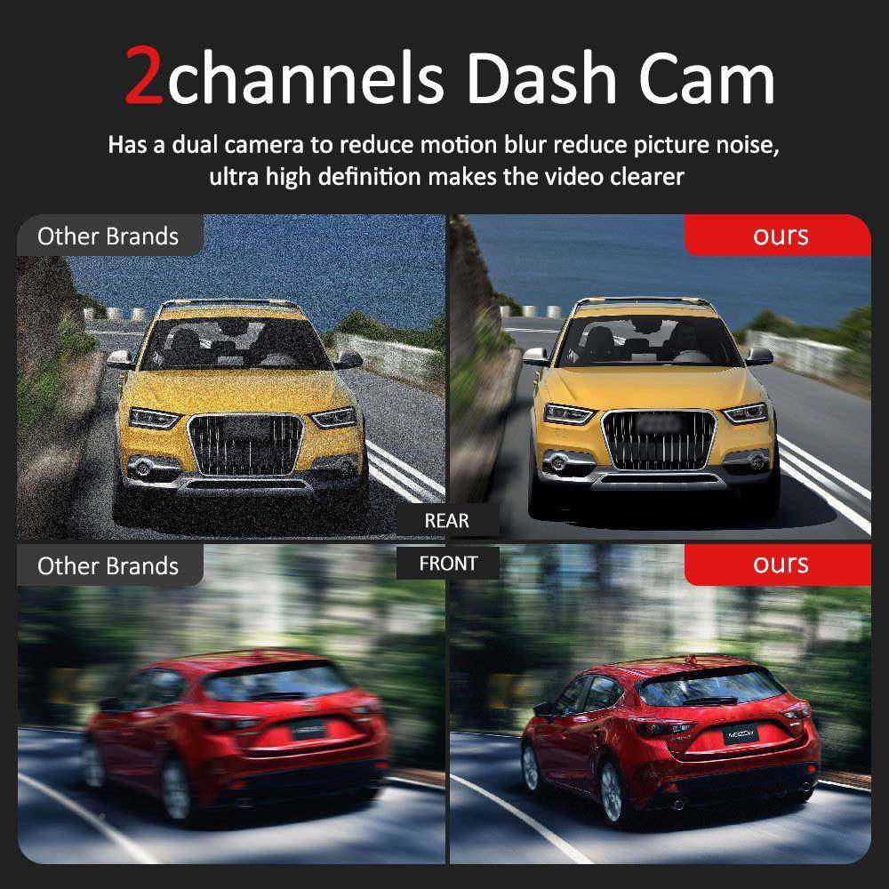 205新款双录4K行车记录仪高清环DAS循录360像3A2.2寸GPS车载记录