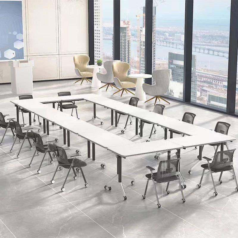 折叠培训桌可移构动公桌长条桌教育机折叠培训桌课桌办拼办1915接