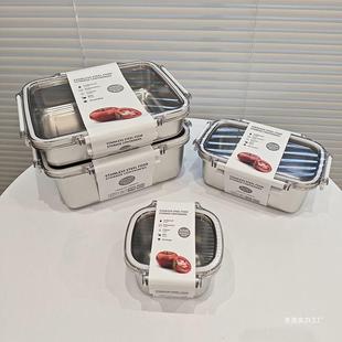 可微波炉加热带饭便690当盒034不锈钢保鲜盒盒饭冰箱封冷藏密收纳