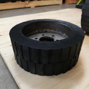 机捣炉轮胎心橡胶轮包胶叉轮车轮实滚重型橡胶滚轮摩擦捣捣炉机轮