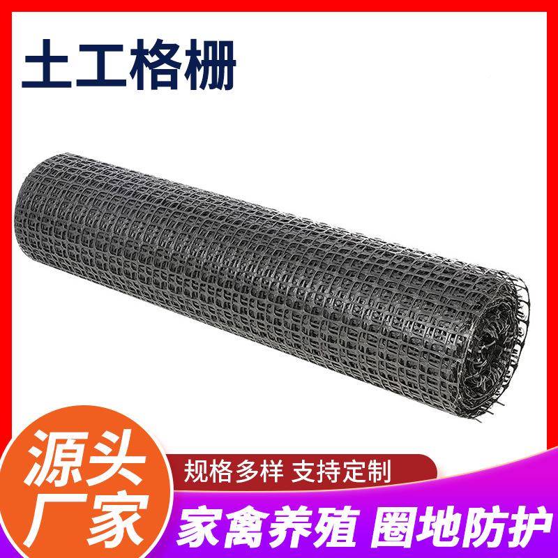 养鸡围栏网塑玉料养殖网户格防护栅栏外拦鸡网圈HXN米土工网格栅