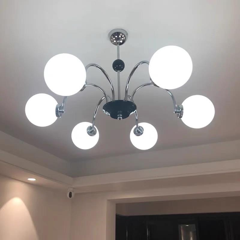 225款客厅灯吊厅灯简约现代包豪斯大灯北欧83中古气卧室餐厅0主大