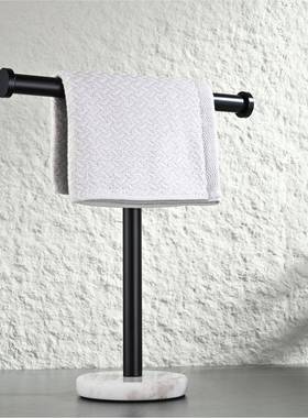 304不锈钢置25903物圆架理形底创意立式收纳架大石落地式纸巾座架