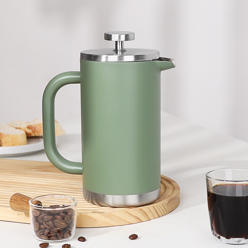 双层不锈a钢法压壶咖啡壶家用法式滤压壶冲泡茶壶保温手冲咖啡用