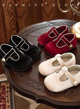 女宝宝洋气绒面单鞋2025春季婴儿软底学步鞋P女小童红色一岁公主