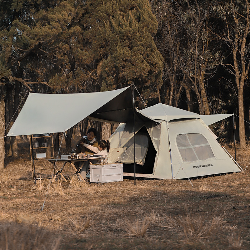 帐篷户外便携式折叠露营野外野营速开专业自动帐防雨加厚郊游装备