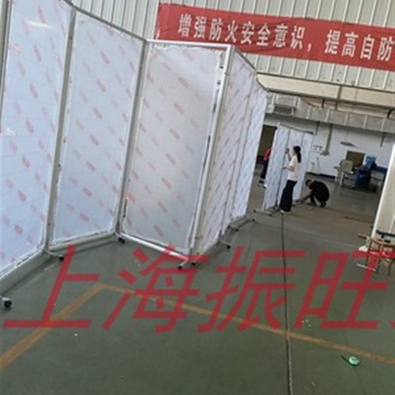 办公室有机玻璃钢板移动屏风工厂车间亚克力隔断墙带轮可折叠屏风