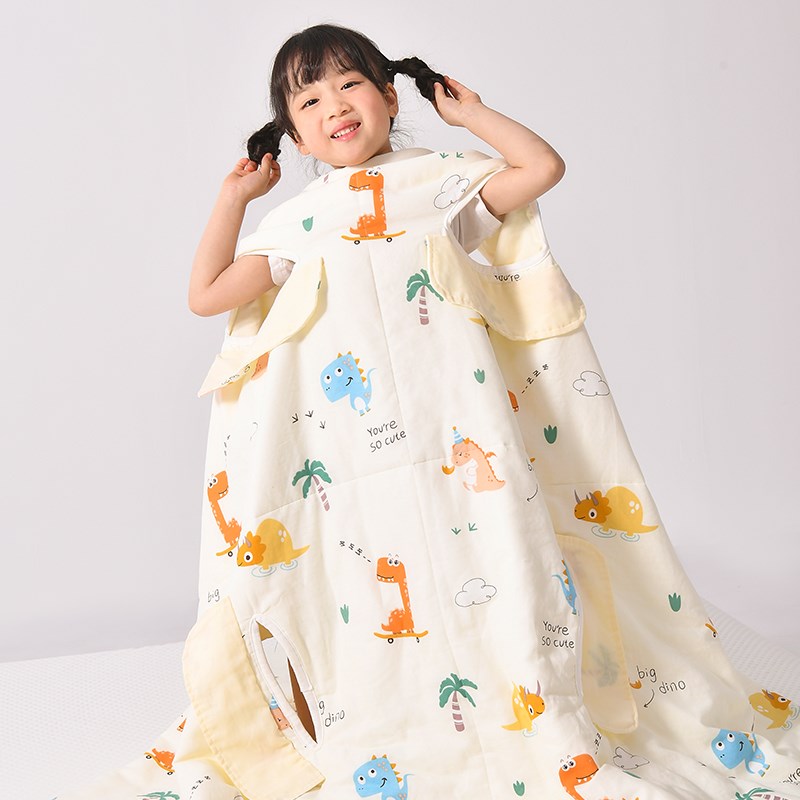 宝宝防踢夏凉被全棉可机洗儿童空调被幼儿园夏天被子薄款