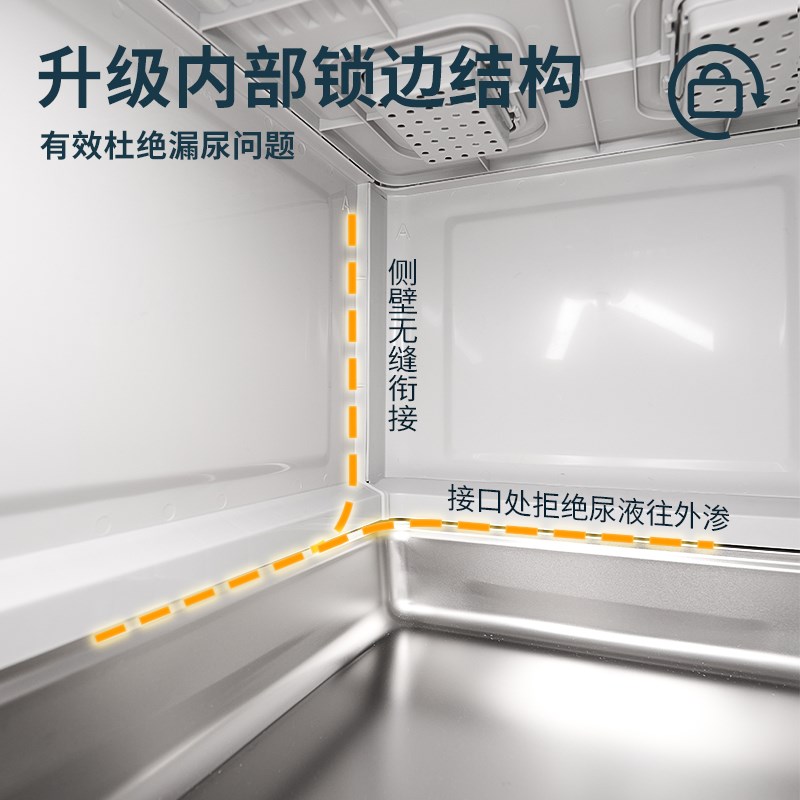 全封闭不锈钢猫砂盆抽屉式防臭不粘底易清洁大空间可折叠猫咪厕所