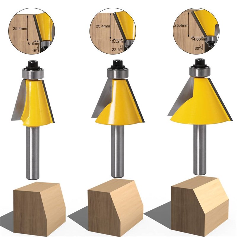 高档8柄斜角刀斜边刀斜面刀木工铣刀H15度22.5度0度斜角刀