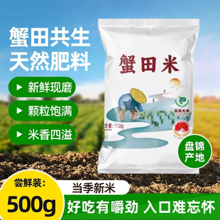蟹田共生天然肥料新鲜现磨颗粒饱满米香四溢当季新米500g袋装