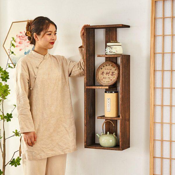 博古架新中式茶室置物架简约书架实木多宝阁古董摆件茶叶展示柜子,住宅家具,多宝格/博古架,淘宝优惠券,粉丝福利购,淘宝优惠卷