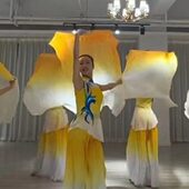 黄河水从我家门前过长绸舞蹈扇古典舞中国风胶州秧歌广场舞扇子