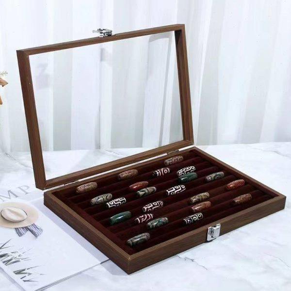 天珠收纳盒带盖大容量天珠首饰收纳盒子玛瑙裸珠展示天珠看货盘收,收纳整理,首饰盒,淘宝优惠券,粉丝福利购,淘宝优惠卷