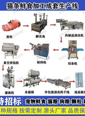 全套宠物鲜食加工设备宠物罐头生产线小产能宠物饲料生产线