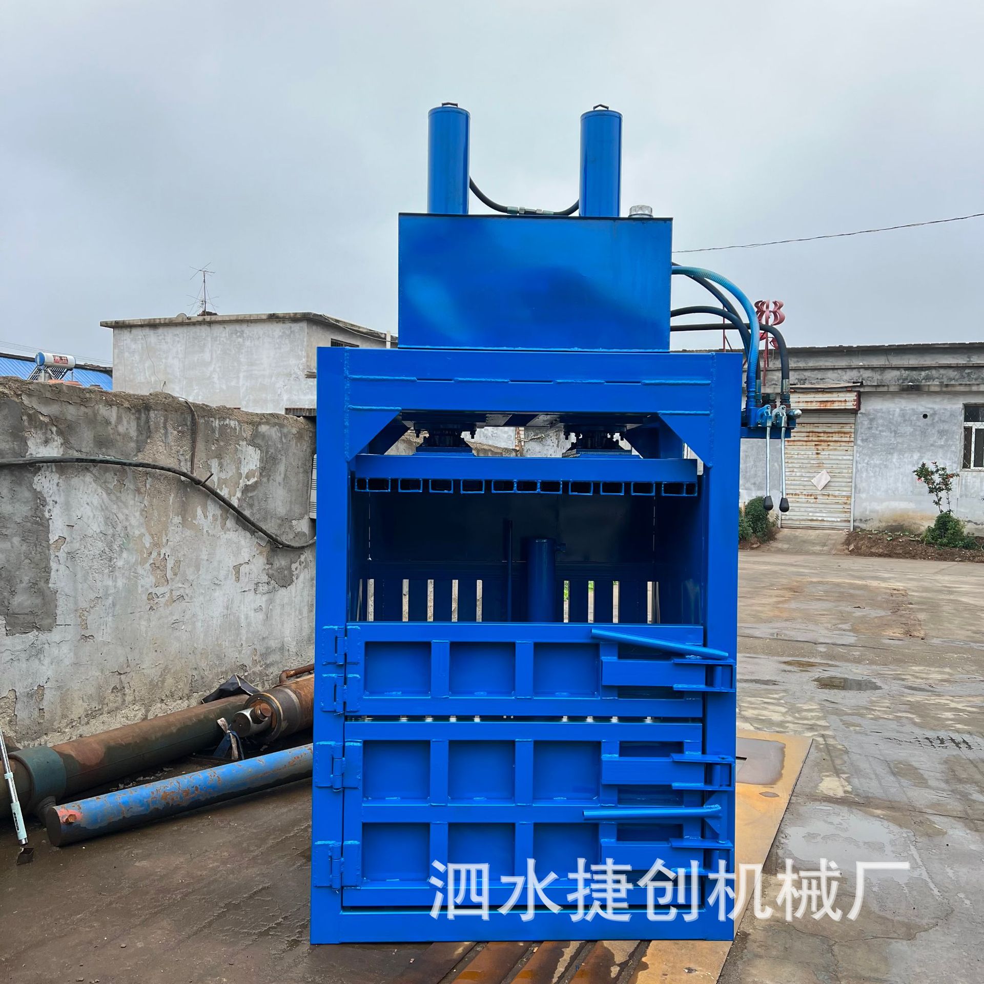 废品回收生活垃圾压缩液压打包机立式易拉罐塑料布纸板打包捆扎机