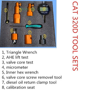 适用卡特320D共轨喷油器拆装 测量分解工具套装