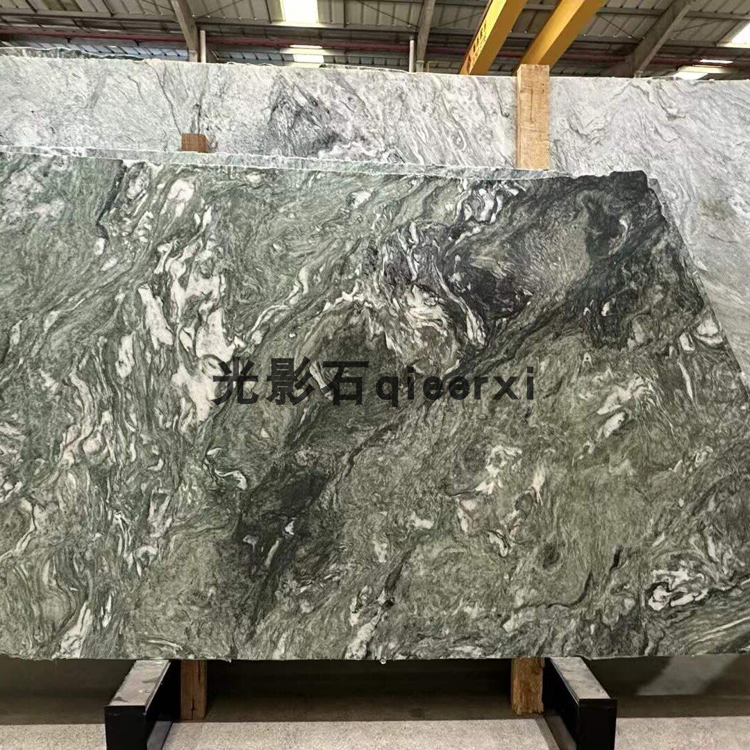 瑞士翡翠大理石加工室内背景墙装天然大理石