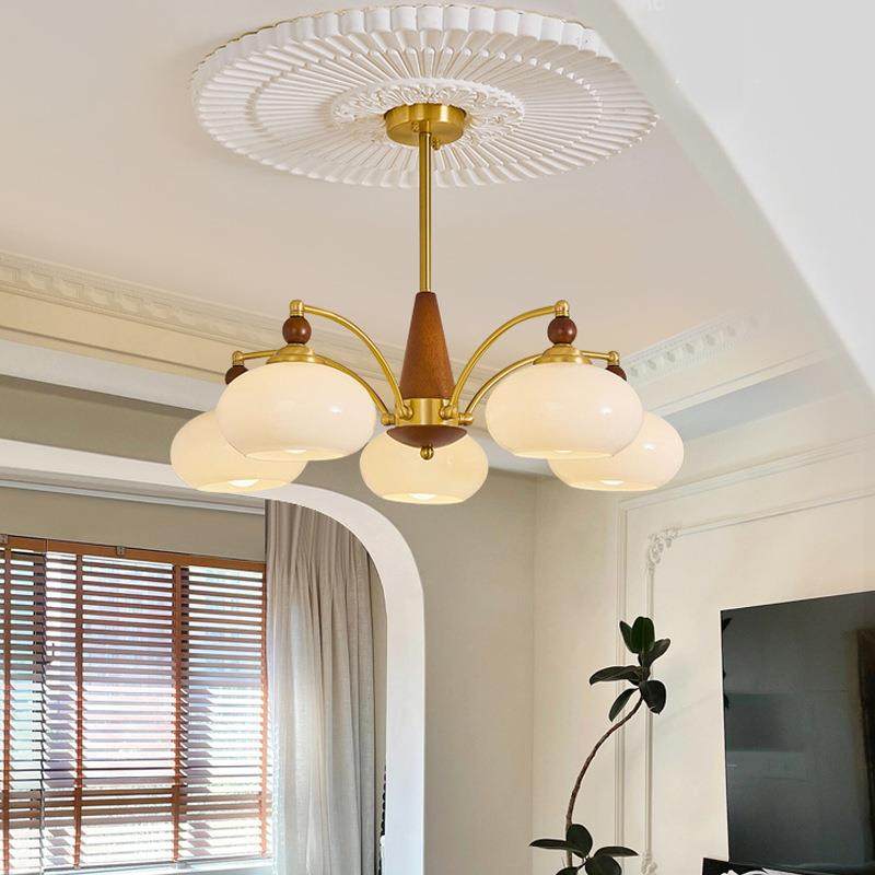 美式复古护眼柿子厅吊灯客包豪奶油风餐厅中古vit9agn斯e卧室吊灯,家装灯饰光源,智能吊灯,淘宝优惠券,粉丝福利购,淘宝优惠卷