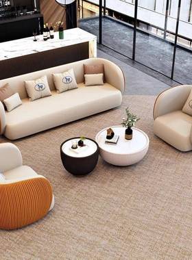 办公室接待沙发茶几组轻奢酒店大堂息区桌椅合售27724休处楼洽谈