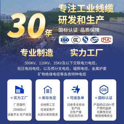 YJV1*35002缆06118铜芯交联绝缘护套4单芯电力电单缆广州南洋电缆